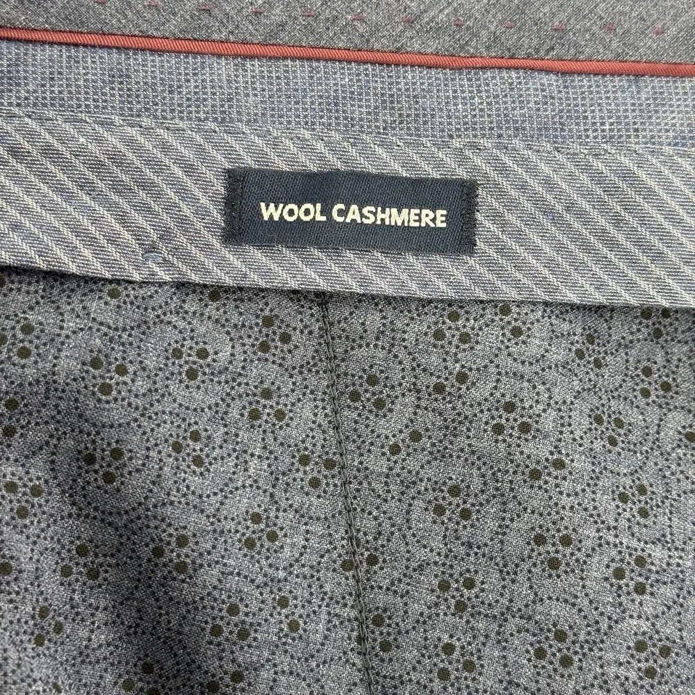 Ballin Men's 40x31 Dark Gray Wool Cashmere Dress‎ Pants Slacks Soft Flat Front
